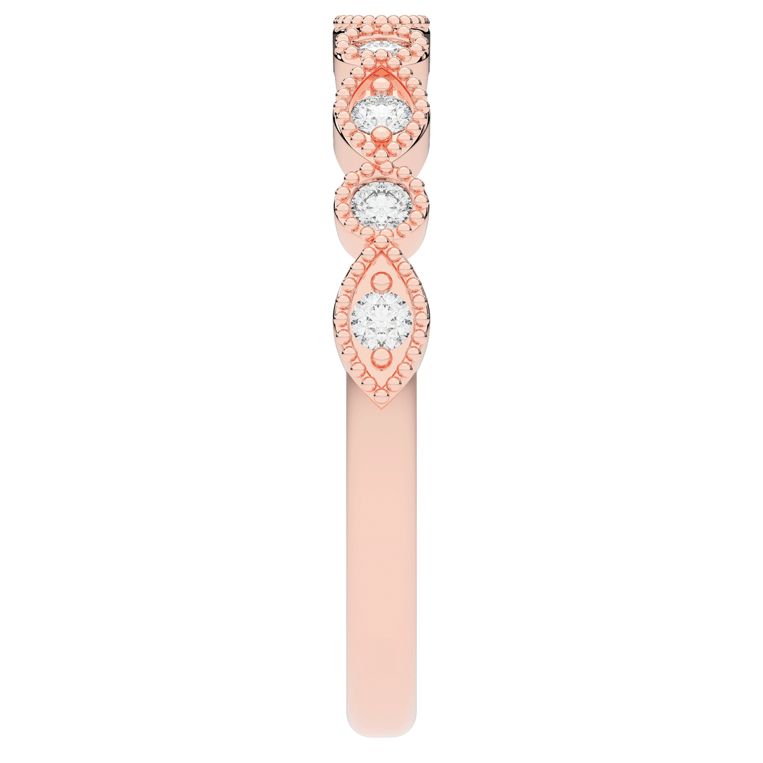 0.15CT.TW ROUND LAB DIAMOND WEDDING BAND - Nazarelle