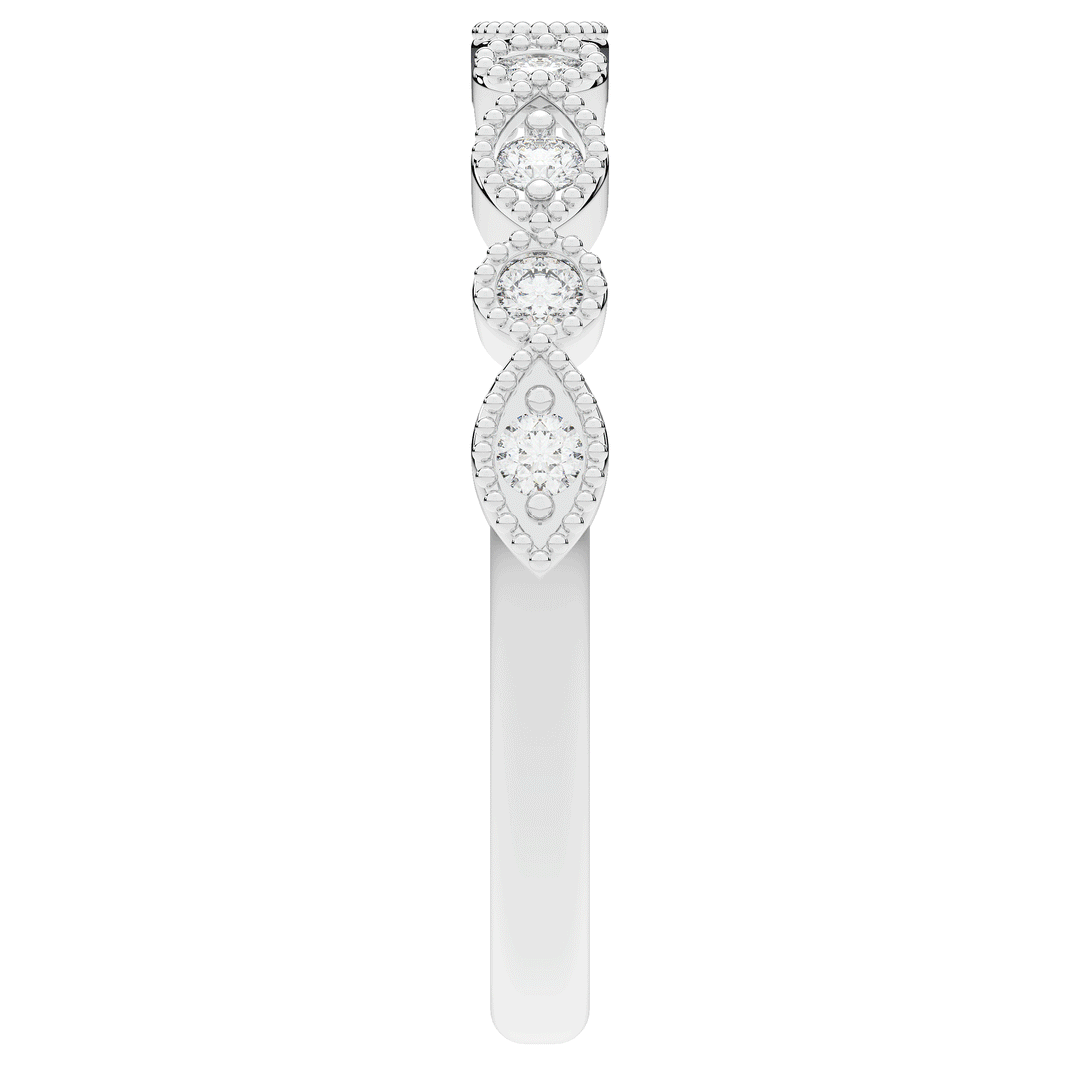 0.15CT.TW ROUND LAB DIAMOND WEDDING BAND - Nazarelle