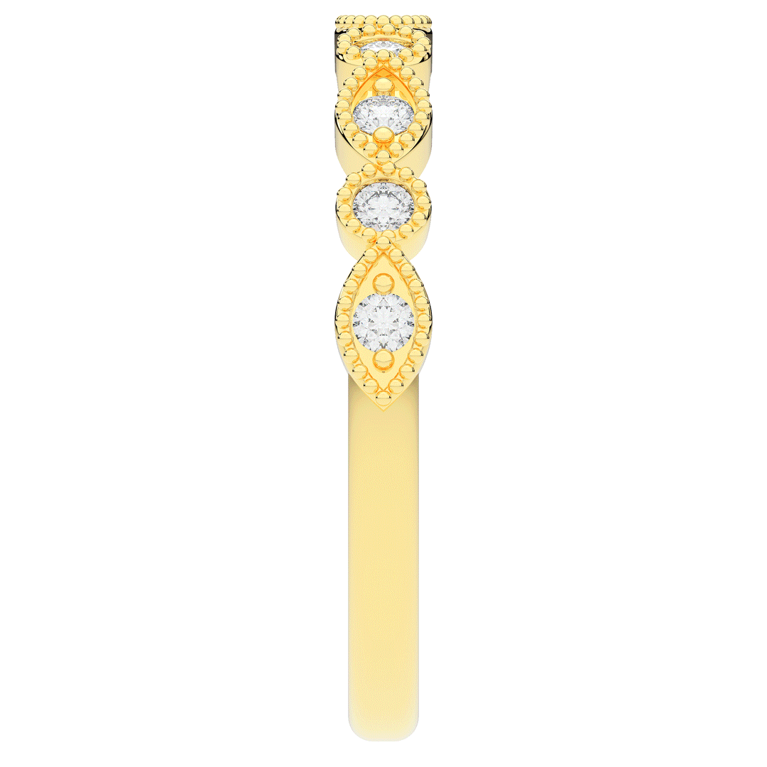 0.15CT.TW ROUND LAB DIAMOND WEDDING BAND - Nazarelle