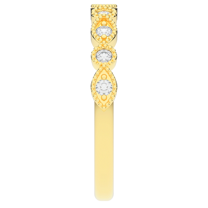 0.15CT.TW ROUND LAB DIAMOND WEDDING BAND - Nazarelle
