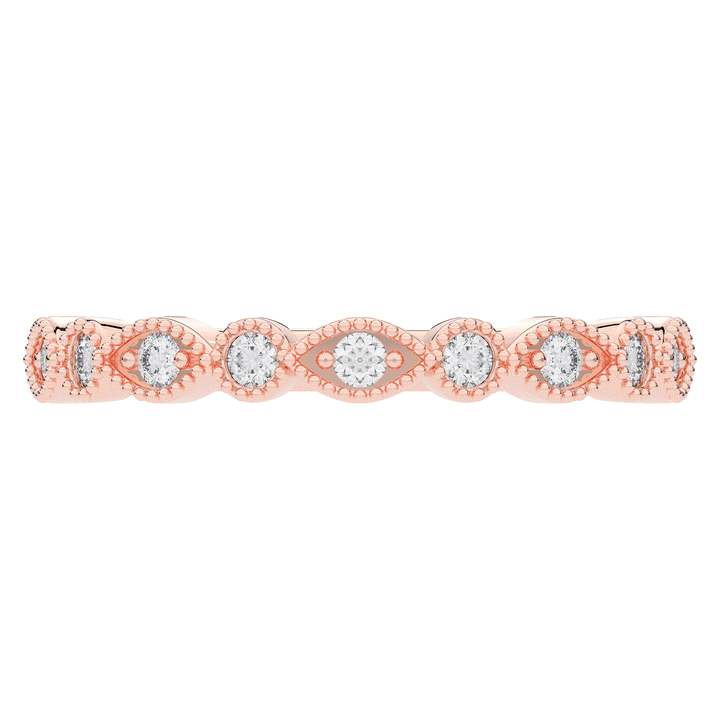 0.15CT.TW ROUND LAB DIAMOND WEDDING BAND - Nazarelle