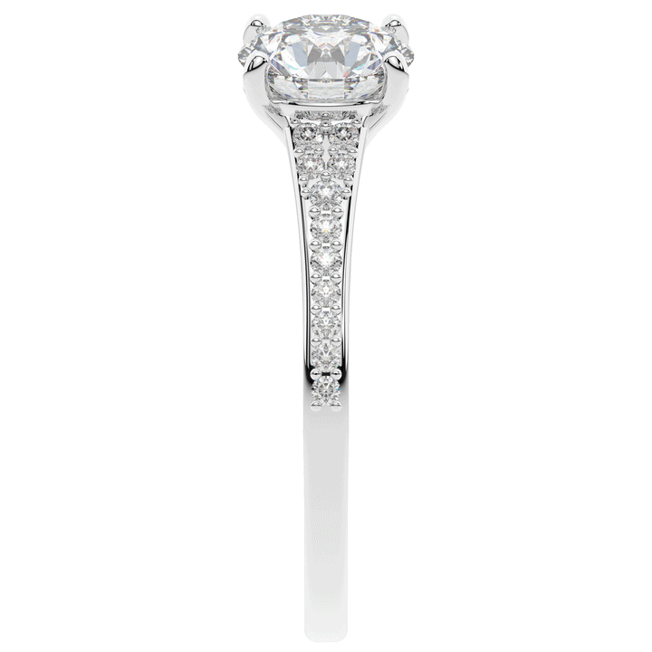 1.65CT.TW ROUND LAB DIAMOND SOLITAIRE ENGAGEMENT RING - Nazarelle