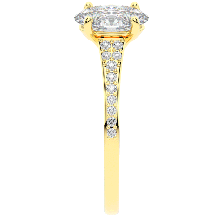 1.65CT.TW OVAL LAB DIAMOND SOLITAIRE ENGAGEMENT RING - Nazarelle