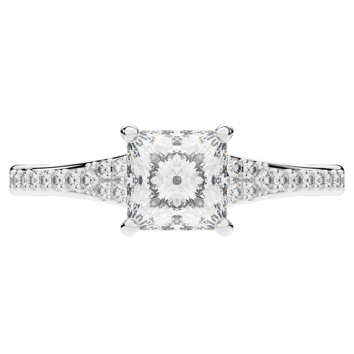 1.40CT.TW PRINCESS LAB DIAMOND SOLITAIRE ENGAGEMENT RING - Nazarelle