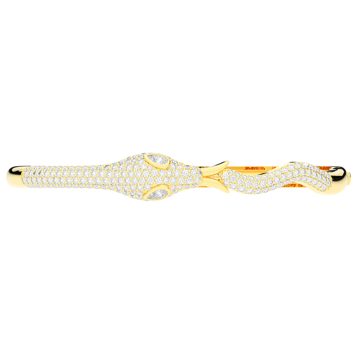 2.00CT.TW ROUND AND PEAR LAB DIAMOND SNAKE BANGLE - Nazarelle