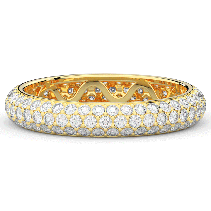 1.20CT.TW ROUND LAB DIAMOND 3 ROW ETERNITY WEDDING BAND - Nazarelle