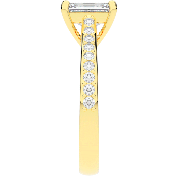 1.25CT.TW EMERALD CUT LAB DIAMOND SOLITAIRE ENGAGEMENT RING - Nazarelle