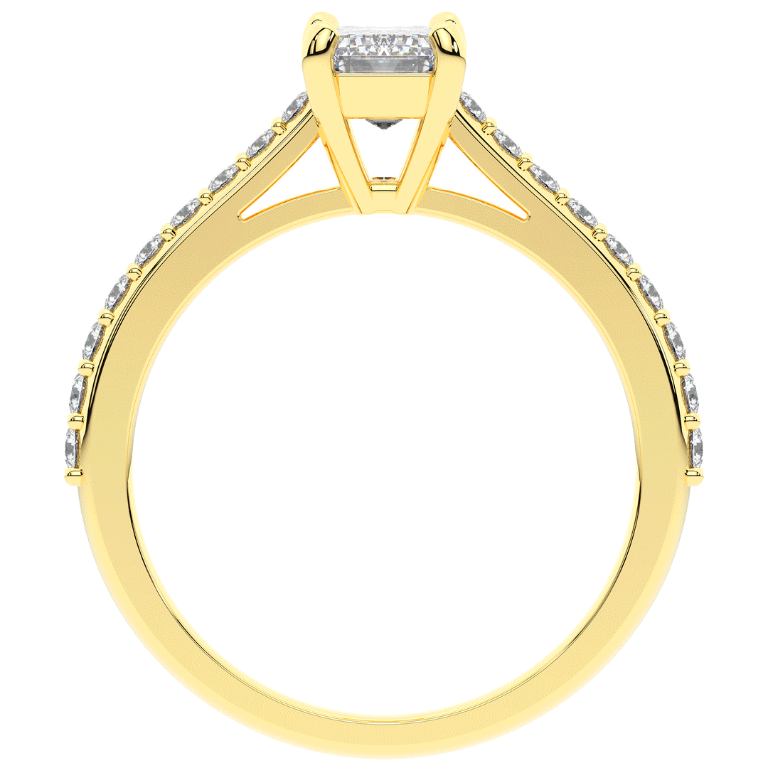 1.25CT.TW EMERALD CUT LAB DIAMOND SOLITAIRE ENGAGEMENT RING - Nazarelle