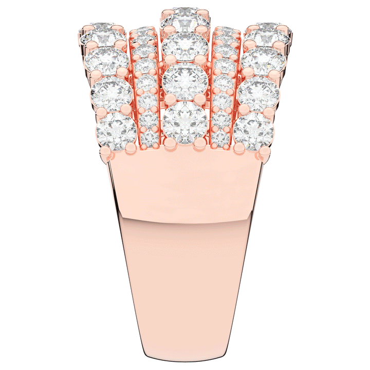 3.10CT.TW FIVE ROW ROUND LAB DIAMOND WEDDING BAND - Nazarelle