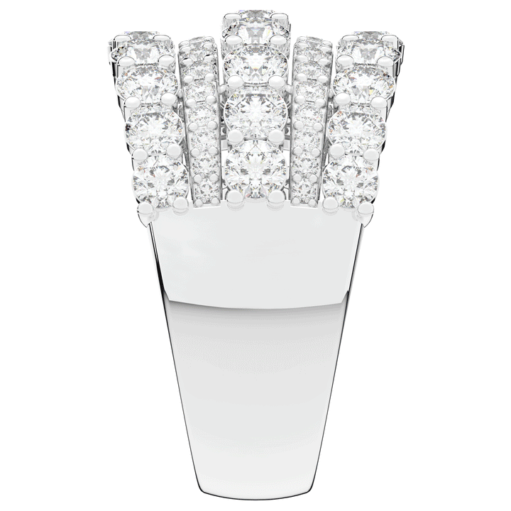 3.10CT.TW FIVE ROW ROUND LAB DIAMOND WEDDING BAND - Nazarelle