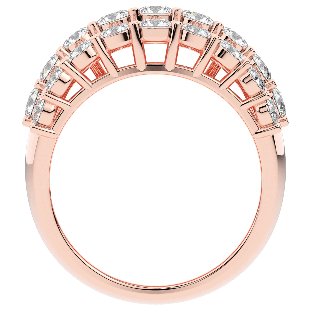 3.10CT.TW FIVE ROW ROUND LAB DIAMOND WEDDING BAND - Nazarelle