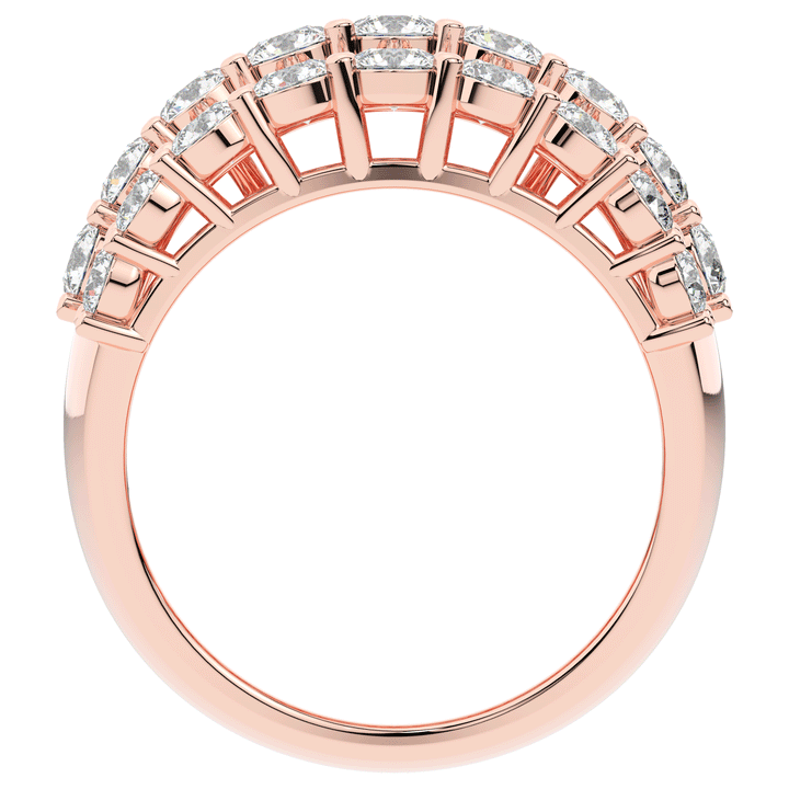 3.10CT.TW FIVE ROW ROUND LAB DIAMOND WEDDING BAND - Nazarelle