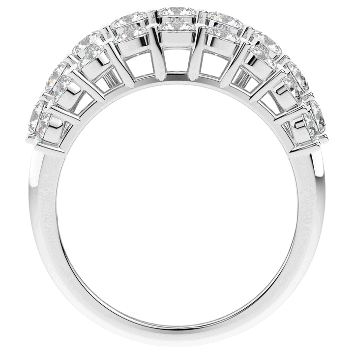 3.10CT.TW FIVE ROW ROUND LAB DIAMOND WEDDING BAND - Nazarelle