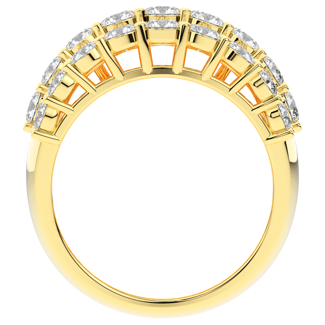 3.10CT.TW FIVE ROW ROUND LAB DIAMOND WEDDING BAND - Nazarelle