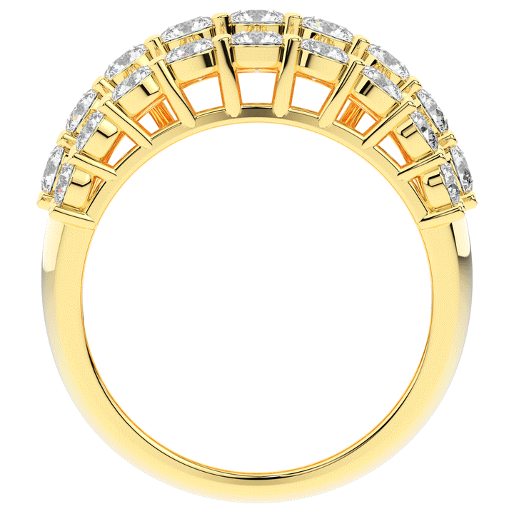 3.10CT.TW FIVE ROW ROUND LAB DIAMOND WEDDING BAND - Nazarelle