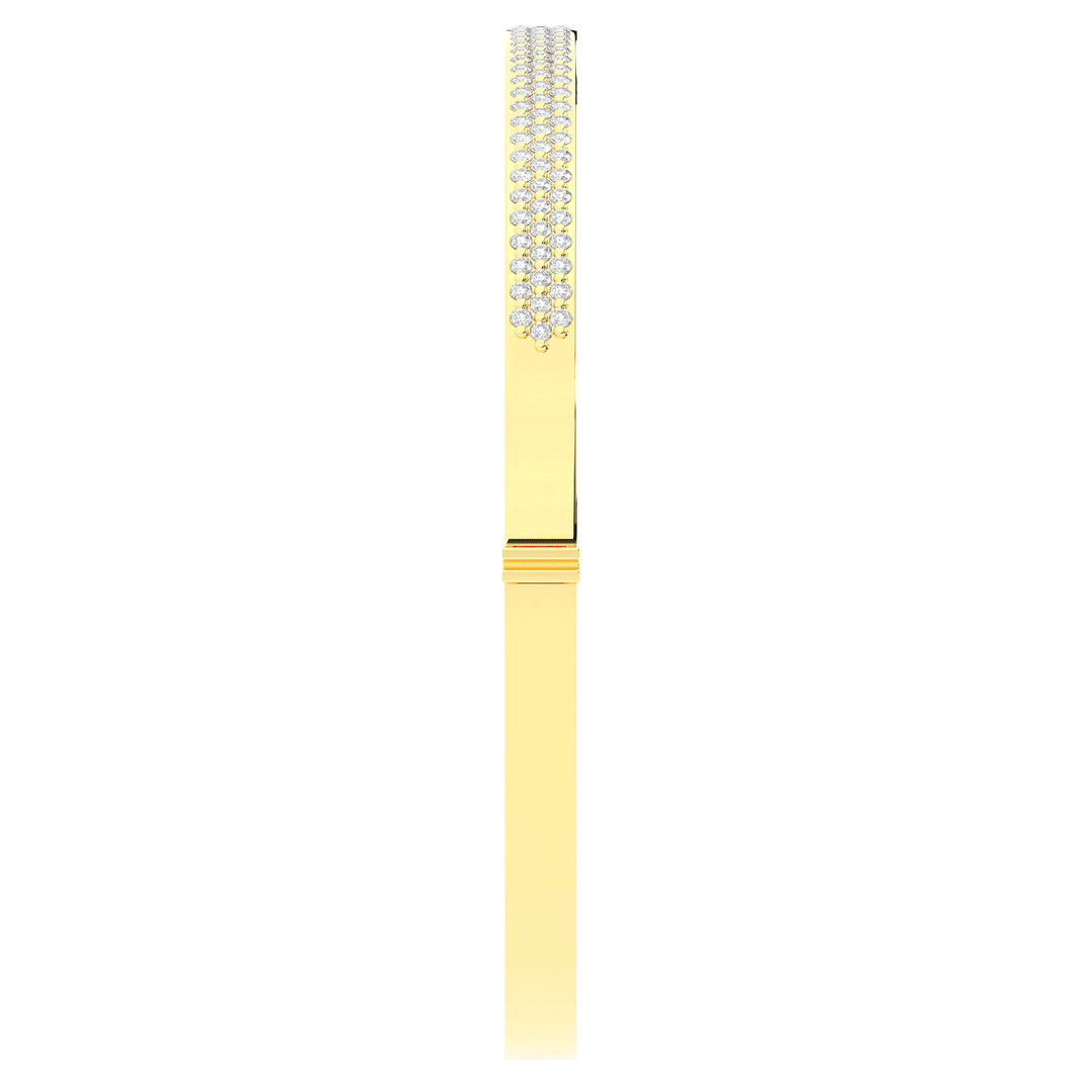 0.75CT.TW 3 ROW ROUND LAB DIAMOND  BANGLE - Nazarelle