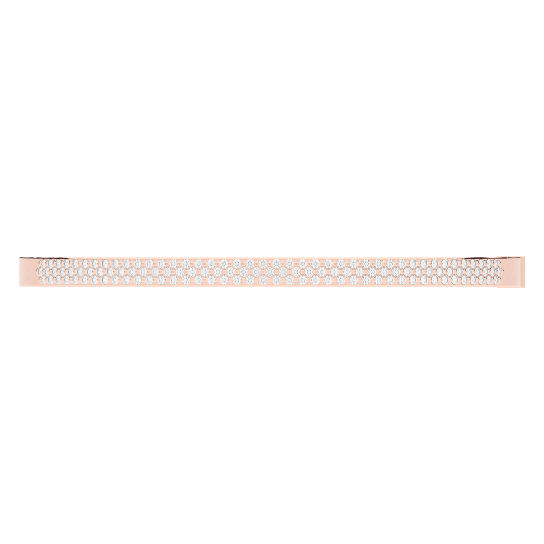 0.75CT.TW 3 ROW ROUND LAB DIAMOND  BANGLE - Nazarelle