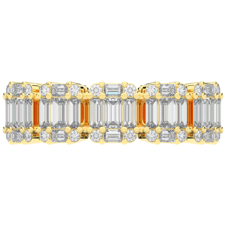 0.90CT.TW ROUND LAB DIAMOND WEDDING BAND - Nazarelle