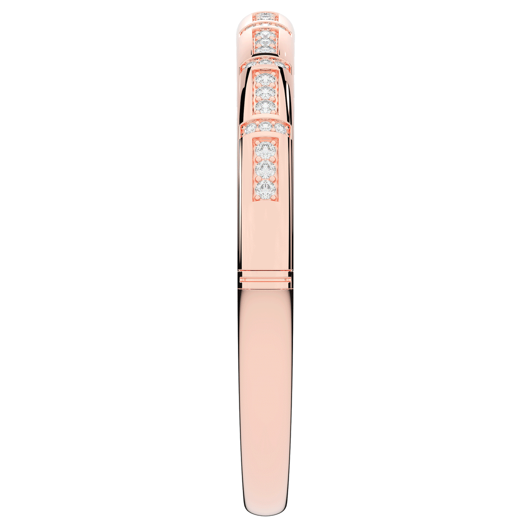 1.25CT.TW ROUND LAB DIAMOND BANGLE - Nazarelle