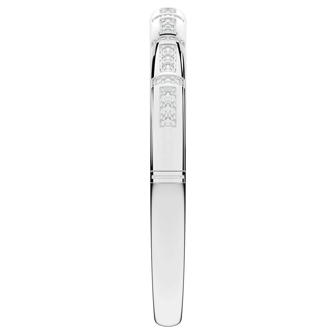 1.25CT.TW ROUND LAB DIAMOND BANGLE - Nazarelle