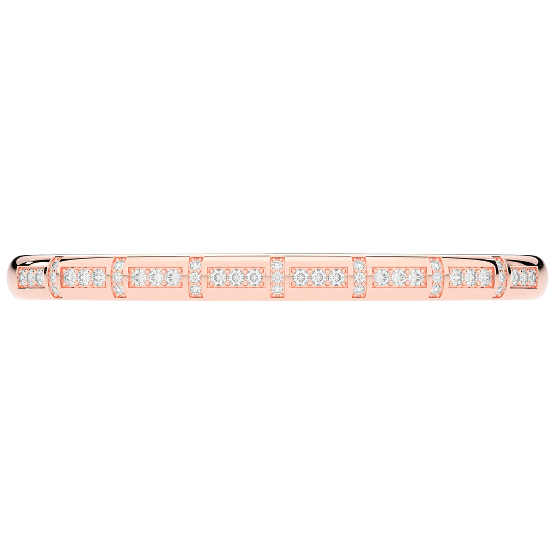 1.25CT.TW ROUND LAB DIAMOND BANGLE - Nazarelle