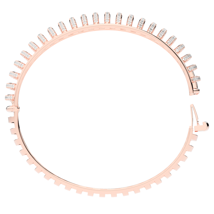 4.00CT.TW ROUND LAB DIAMOND BANGLE - Nazarelle
