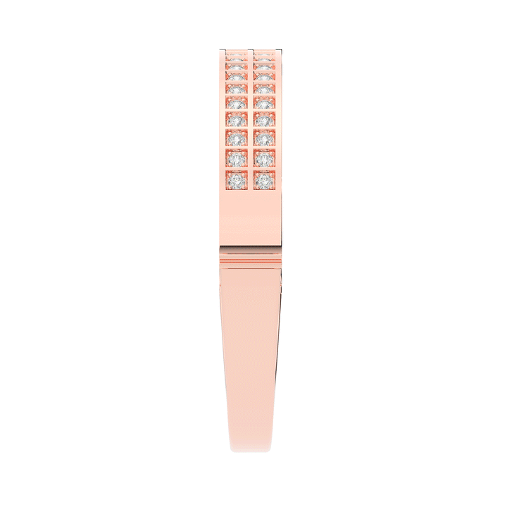 2.00CT.TW ROUND LAB TWO ROW DIAMOND BANGLE - Nazarelle