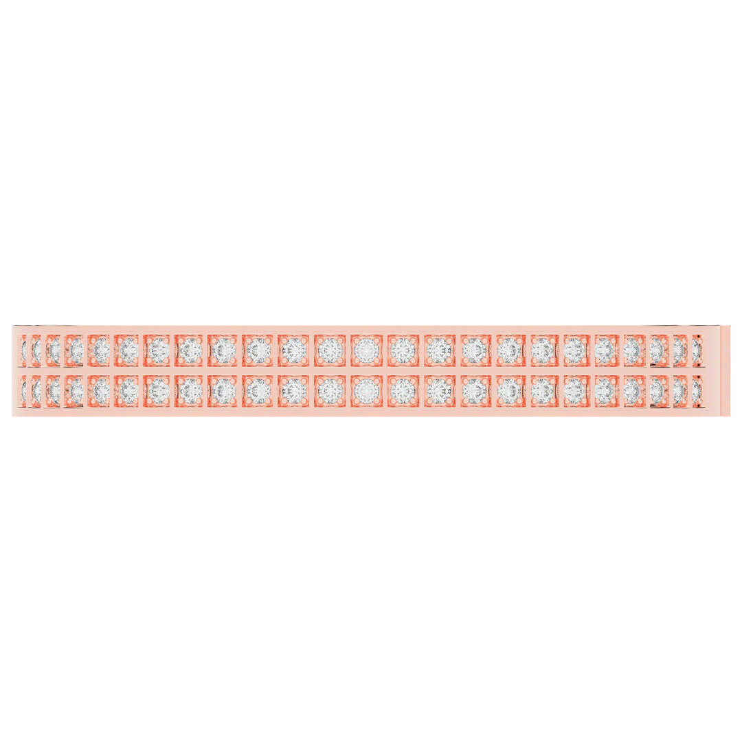 2.00CT.TW ROUND LAB TWO ROW DIAMOND BANGLE - Nazarelle