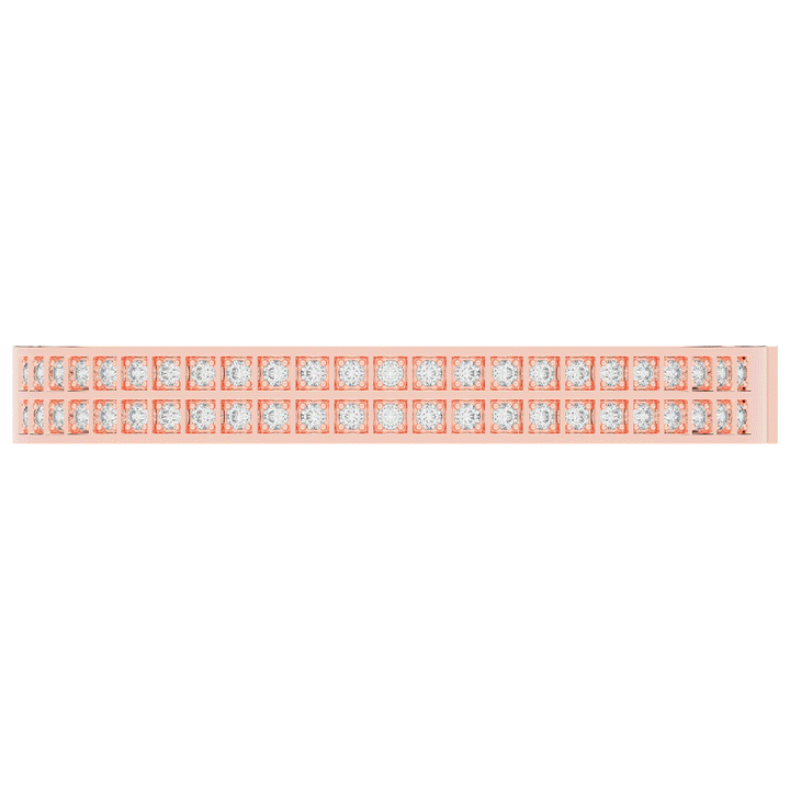 2.00CT.TW ROUND LAB TWO ROW DIAMOND BANGLE - Nazarelle