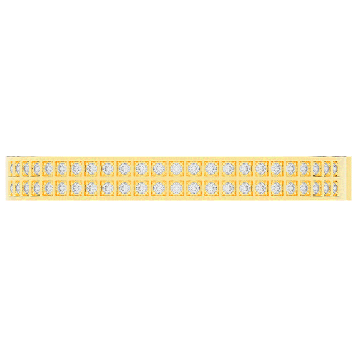 2.00CT.TW ROUND LAB TWO ROW DIAMOND BANGLE - Nazarelle