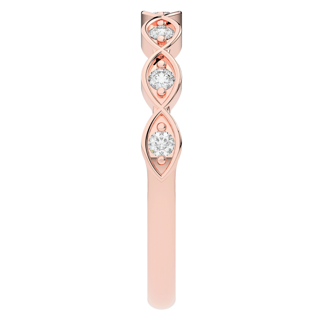 0.15CT.TW ROUND LAB DIAMOND WEDDING BAND - Nazarelle