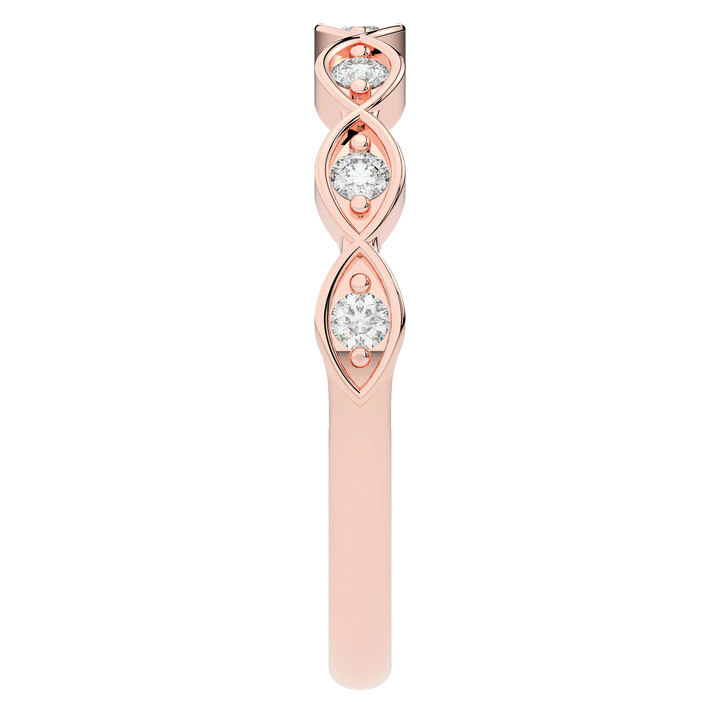 0.15CT.TW ROUND LAB DIAMOND WEDDING BAND - Nazarelle