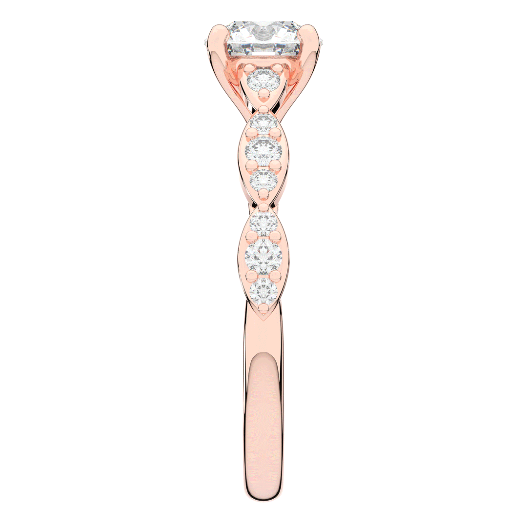 1.20CT.TW ROUND LAB DIAMOND SOLITAIRE ENGAGEMENT RING - Nazarelle