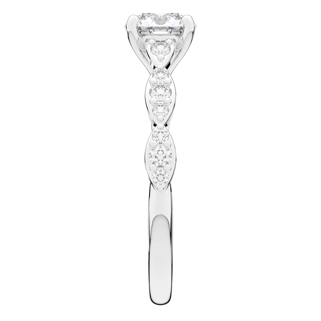 1.20CT.TW ROUND LAB DIAMOND SOLITAIRE ENGAGEMENT RING - Nazarelle
