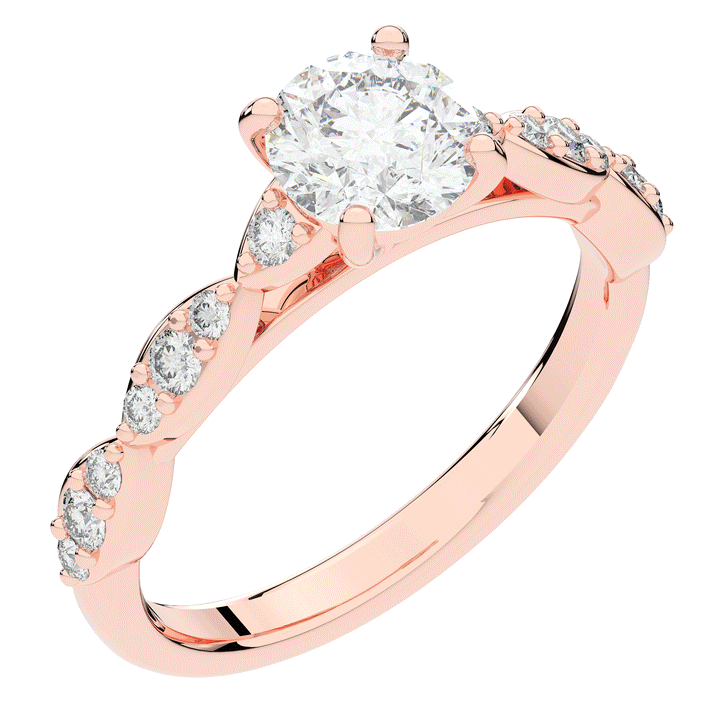 1.20CT.TW ROUND LAB DIAMOND SOLITAIRE ENGAGEMENT RING - Nazarelle