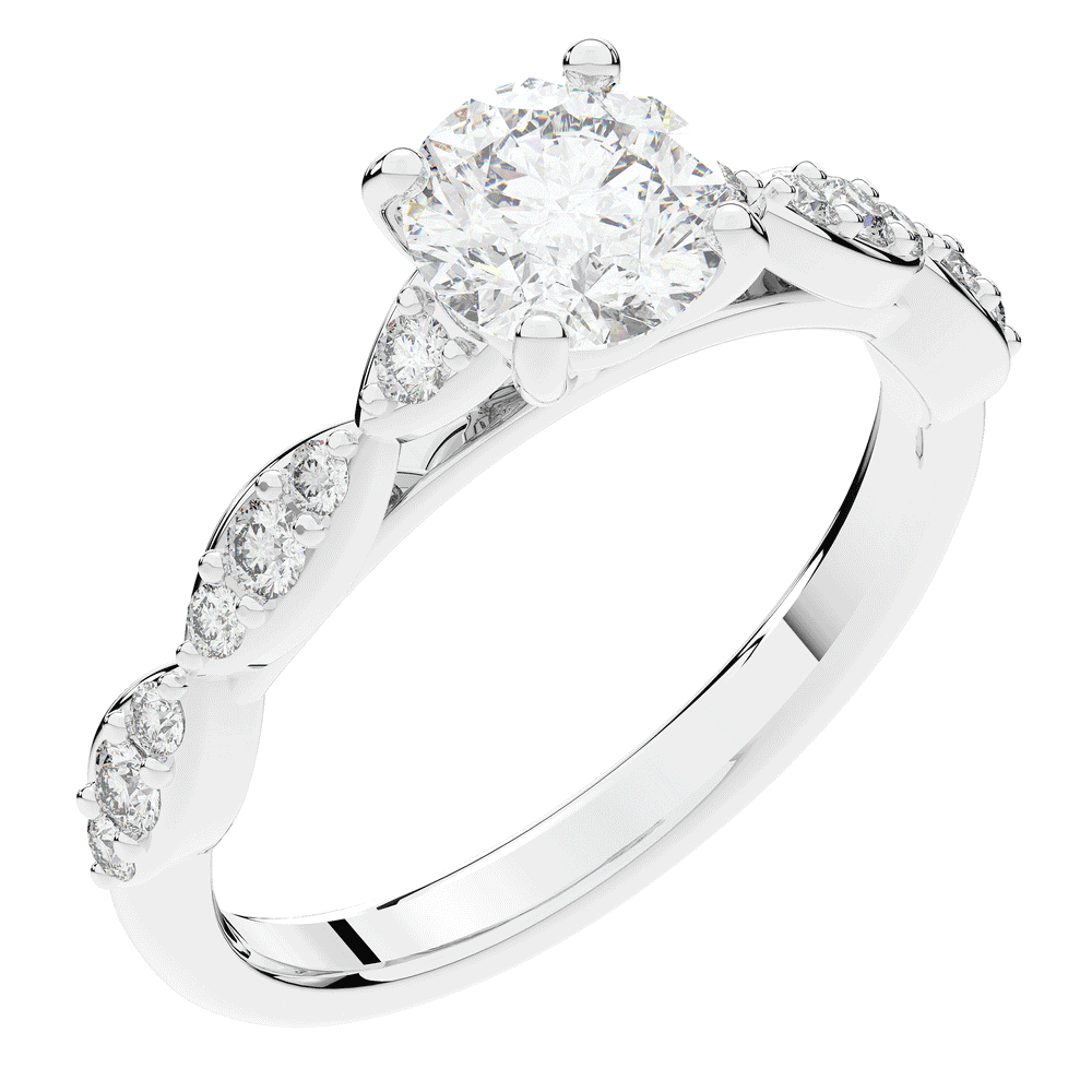 1.20CT.TW ROUND LAB DIAMOND SOLITAIRE ENGAGEMENT RING - Nazarelle