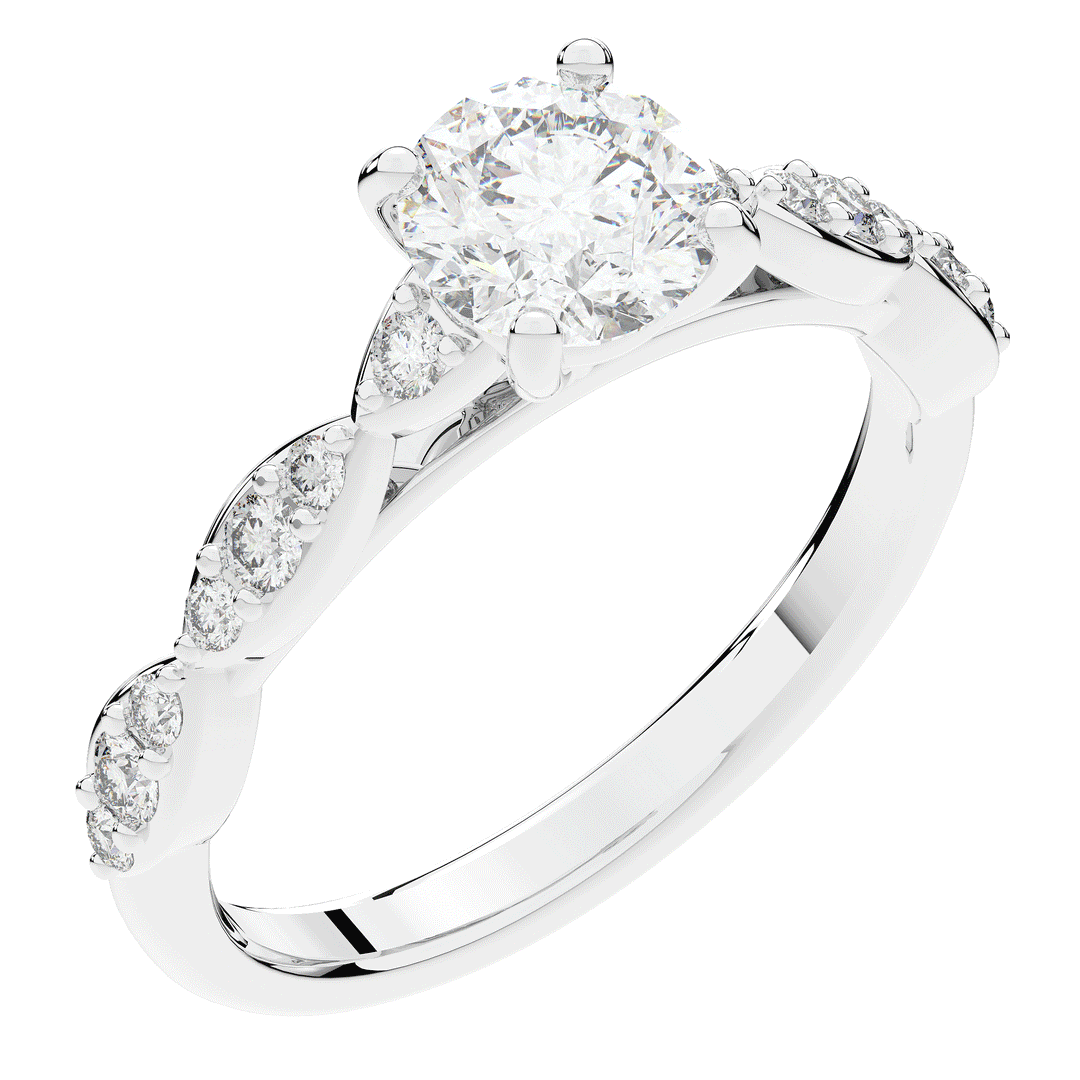 1.20CT.TW ROUND LAB DIAMOND SOLITAIRE ENGAGEMENT RING - Nazarelle