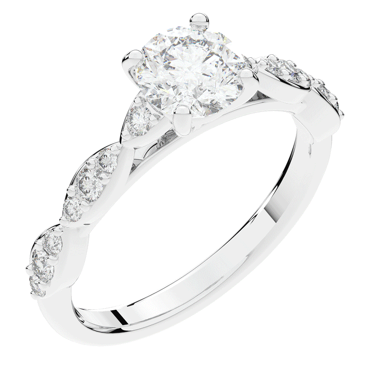1.20CT.TW ROUND LAB DIAMOND SOLITAIRE ENGAGEMENT RING - Nazarelle