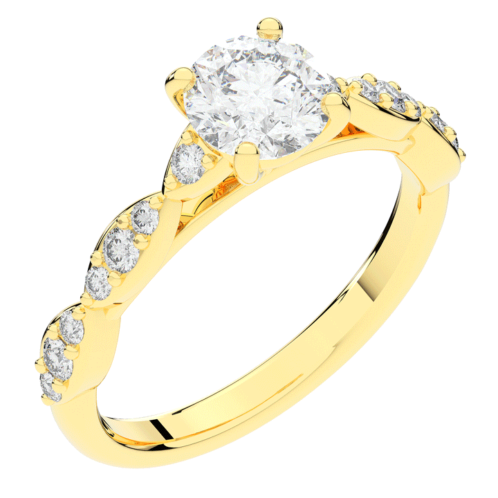 1.20CT.TW ROUND LAB DIAMOND SOLITAIRE ENGAGEMENT RING - Nazarelle