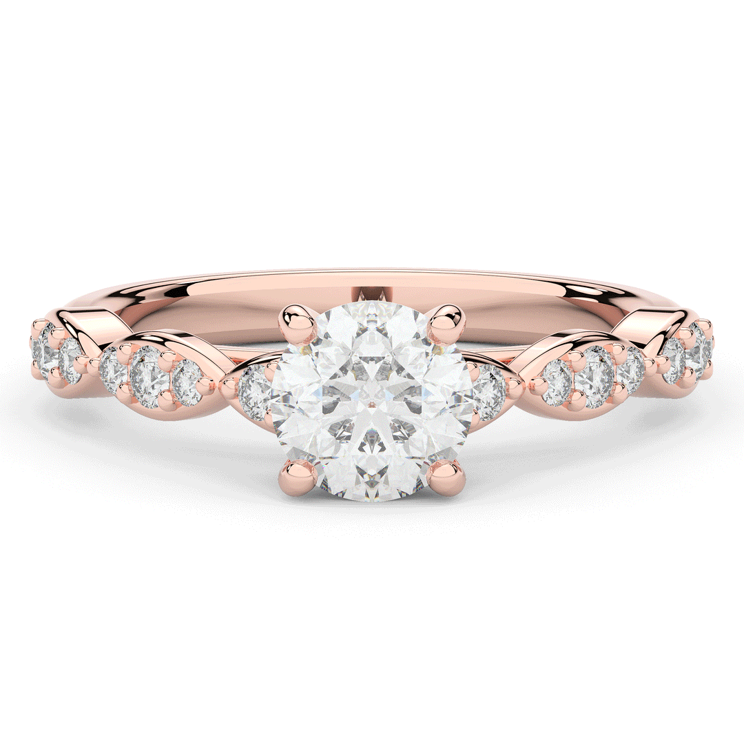 1.20CT.TW ROUND LAB DIAMOND SOLITAIRE ENGAGEMENT RING - Nazarelle