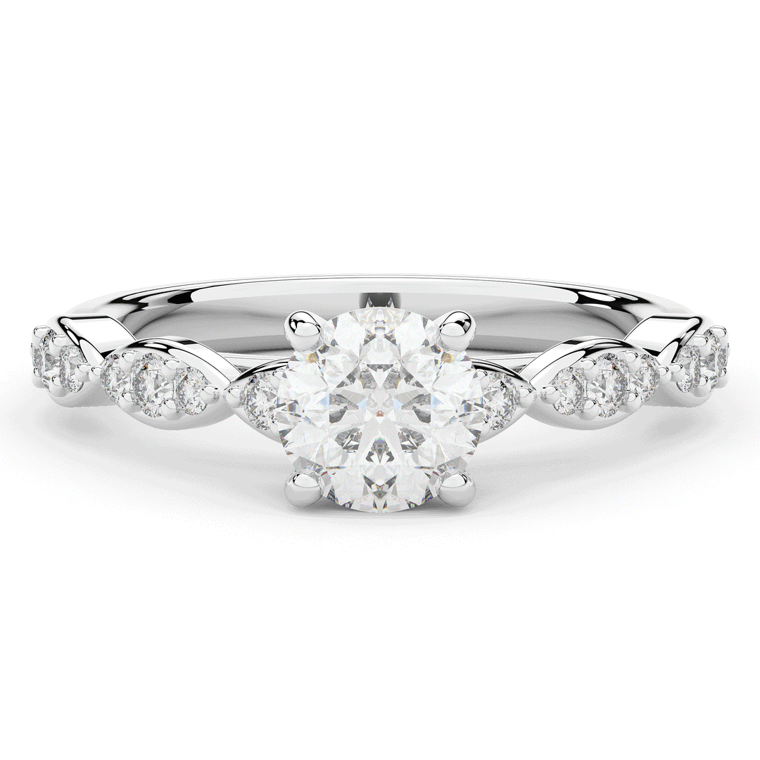 1.20CT.TW ROUND LAB DIAMOND SOLITAIRE ENGAGEMENT RING - Nazarelle