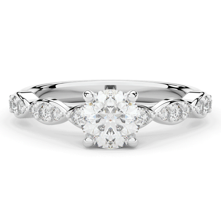 1.20CT.TW ROUND LAB DIAMOND SOLITAIRE ENGAGEMENT RING - Nazarelle