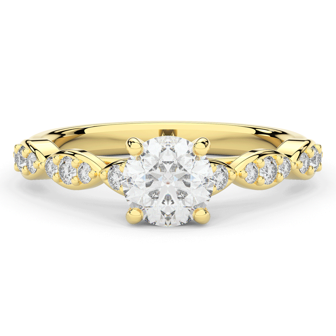 1.20CT.TW ROUND LAB DIAMOND SOLITAIRE ENGAGEMENT RING - Nazarelle