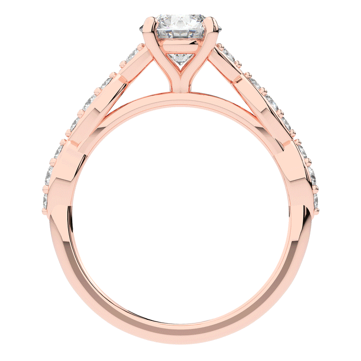 1.20CT.TW ROUND LAB DIAMOND SOLITAIRE ENGAGEMENT RING - Nazarelle