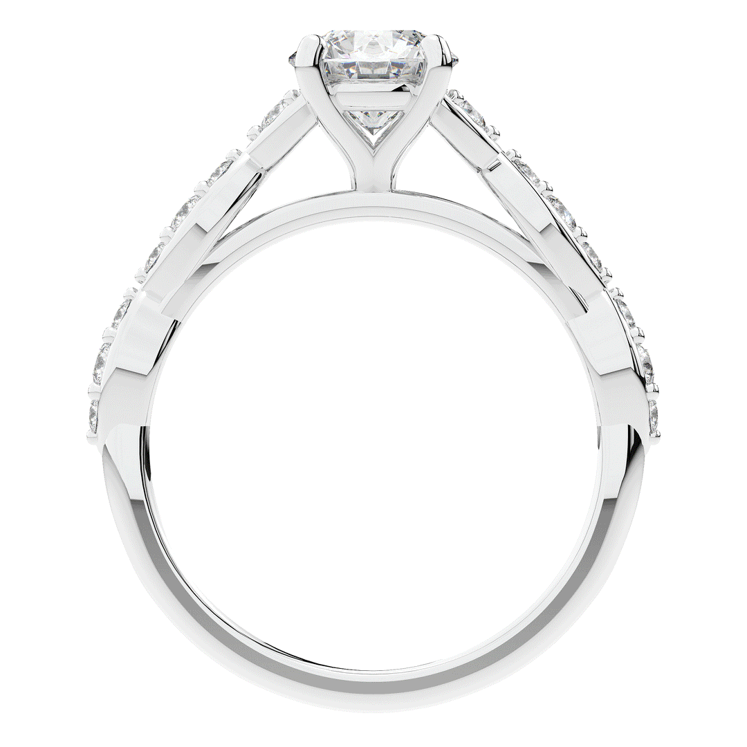 1.20CT.TW ROUND LAB DIAMOND SOLITAIRE ENGAGEMENT RING - Nazarelle