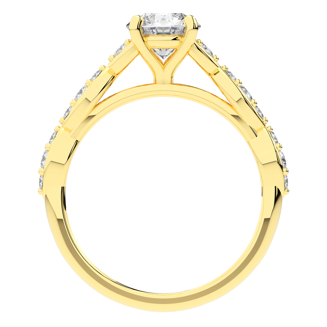 1.20CT.TW ROUND LAB DIAMOND SOLITAIRE ENGAGEMENT RING - Nazarelle