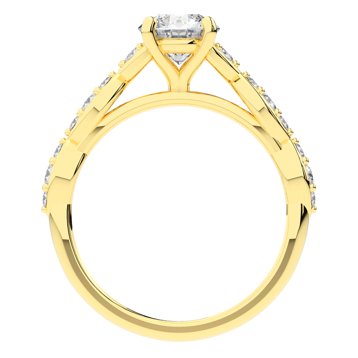 1.20CT.TW ROUND LAB DIAMOND SOLITAIRE ENGAGEMENT RING - Nazarelle