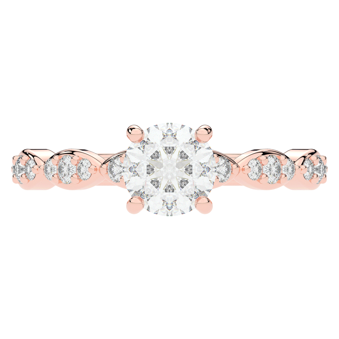 1.20CT.TW ROUND LAB DIAMOND SOLITAIRE ENGAGEMENT RING - Nazarelle