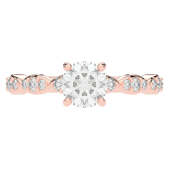 1.20CT.TW ROUND LAB DIAMOND SOLITAIRE ENGAGEMENT RING - Nazarelle