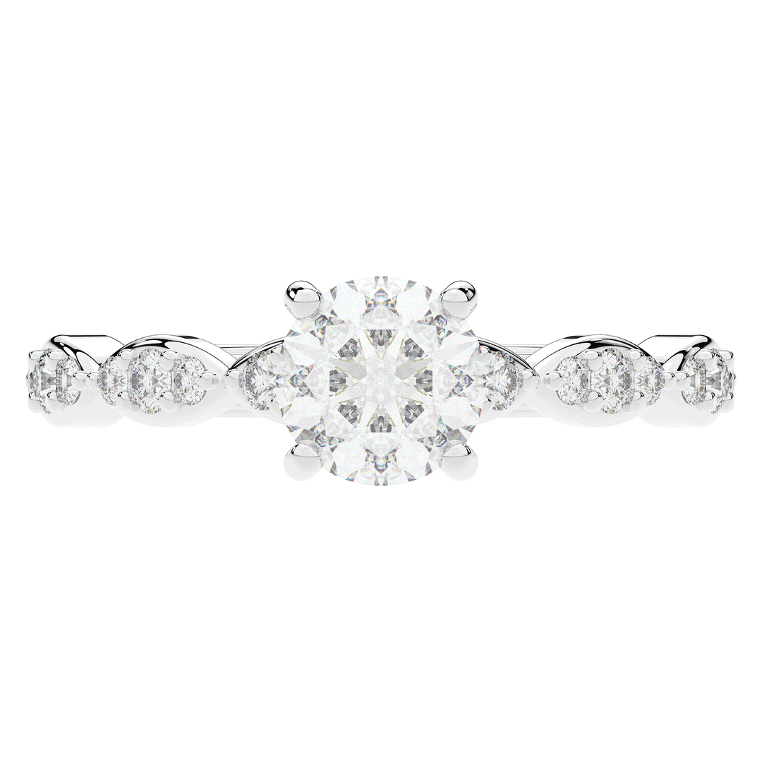 1.20CT.TW ROUND LAB DIAMOND SOLITAIRE ENGAGEMENT RING - Nazarelle